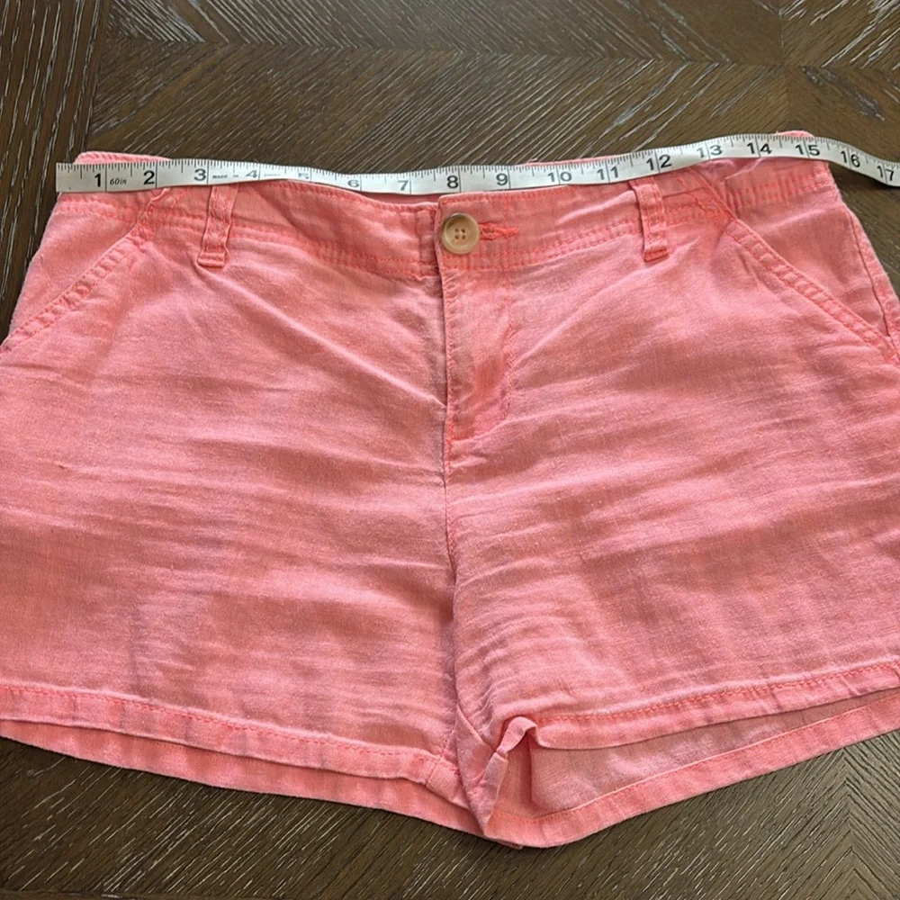 Old Navy lotus orange linen shorts 3.25”size 16
